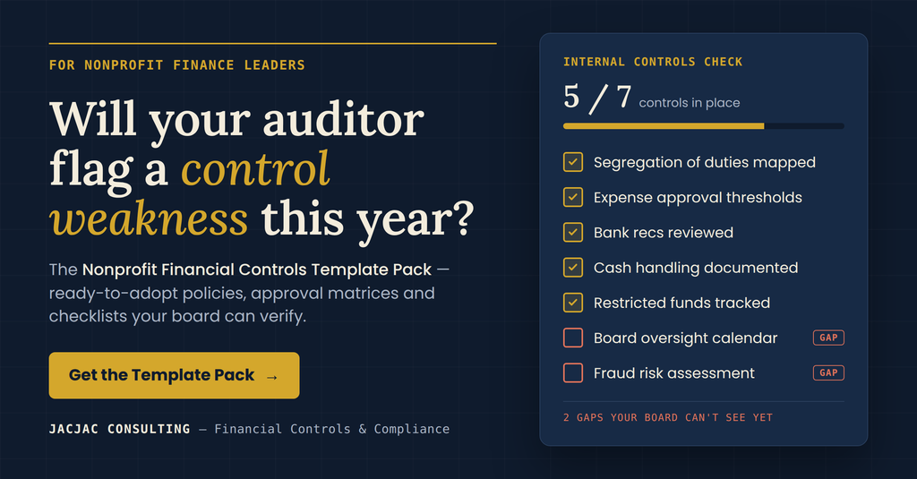 Nonprofit Financial Controls Template Pack